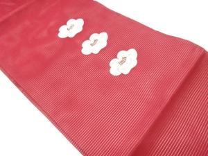 絽銀駒刺繍抽象椿模様名古屋帯